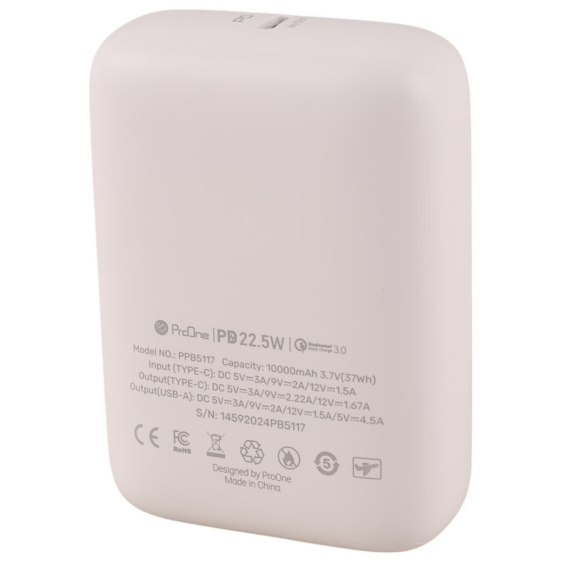 پاور بانک فست شارژ پرووان PPB5117 QC3.0 PD 22.5W ظرفیت 10000 میلی آمپر ساعت