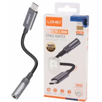 کابل تبدیل Type-C به AUX الدینیو LS-Y80C طول 13 سانتی متر