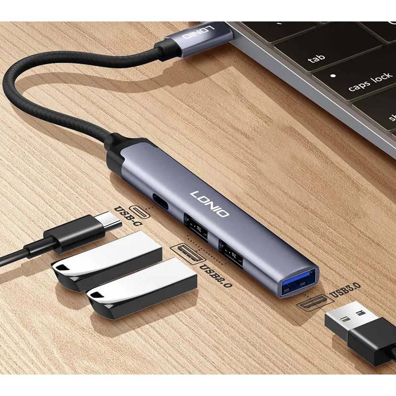 هاب 4 پورت USB 3.0 الدینیو DS-44C