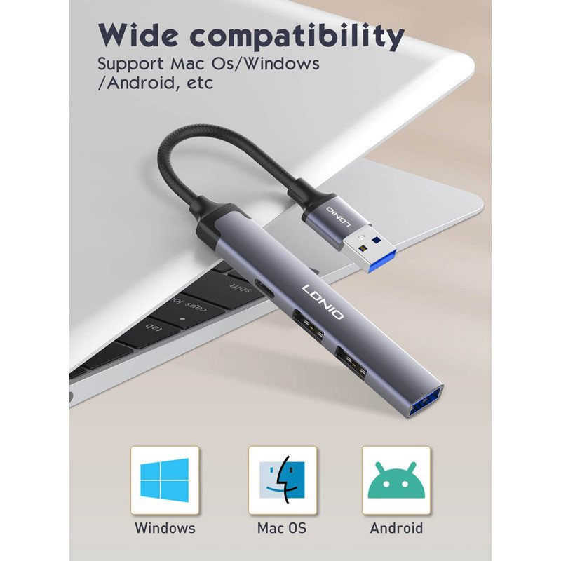 هاب 4 پورت USB 3.0 الدینیو DS-44C