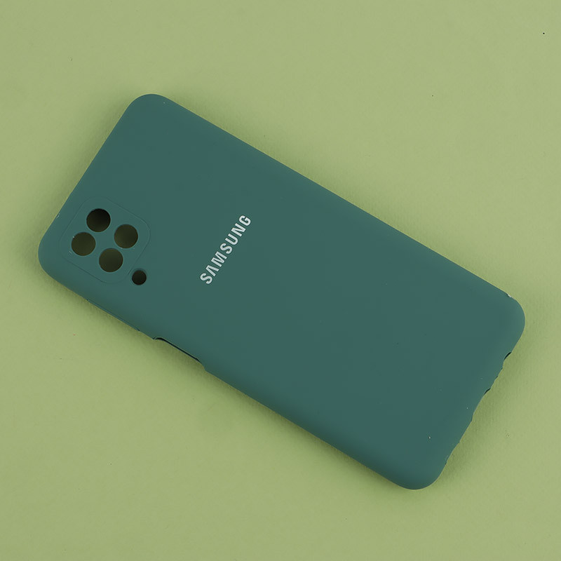 قاب سیلیکونی اصلی زیربسته سامسونگ Galaxy A12 / M12 محافظ لنزدار