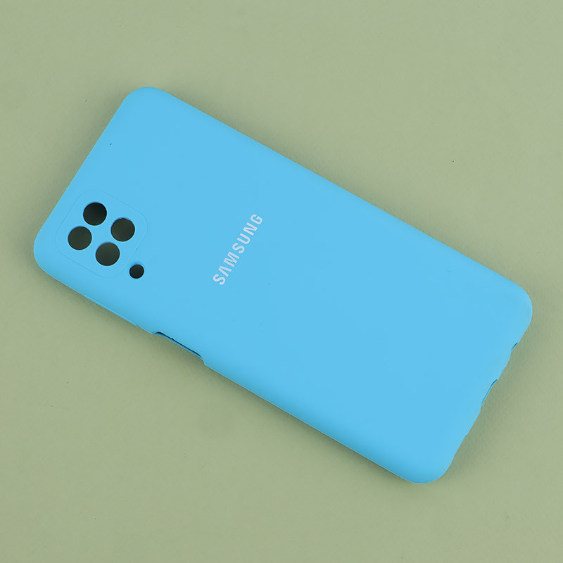 قاب سیلیکونی اصلی زیربسته سامسونگ Galaxy A12 / M12 محافظ لنزدار