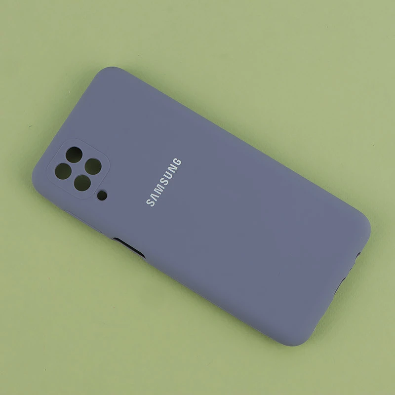 قاب سیلیکونی اصلی زیربسته سامسونگ Galaxy A12 / M12 محافظ لنزدار