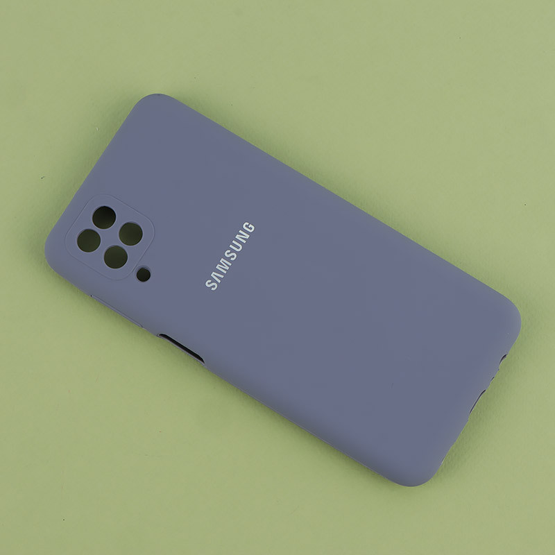 قاب سیلیکونی اصلی زیربسته سامسونگ Galaxy A12 / M12 محافظ لنزدار