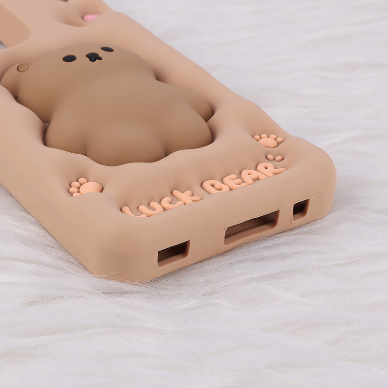 قاب سیلیکونی فیجت دار سامسونگ Galaxy A52 / A52s برجسته طرح Luck Bear