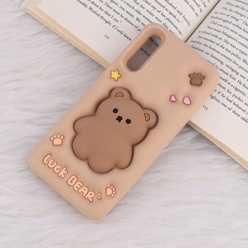 قاب سیلیکونی فیجت دار سامسونگ Galaxy A30s / A50 / A50s برجسته طرح Luck Bear