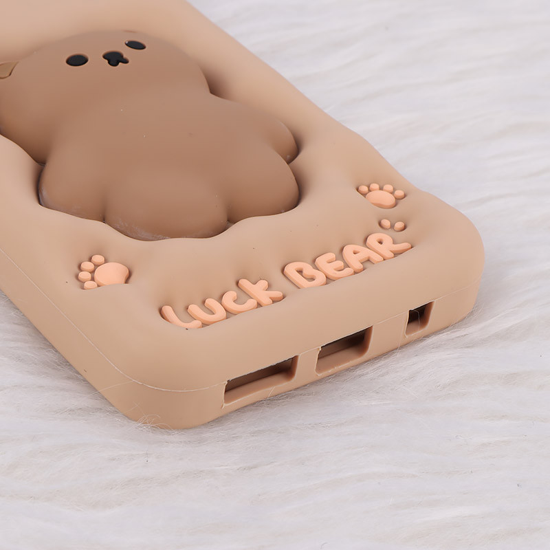 قاب سیلیکونی فیجت دار سامسونگ Galaxy A30s / A50 / A50s برجسته طرح Luck Bear