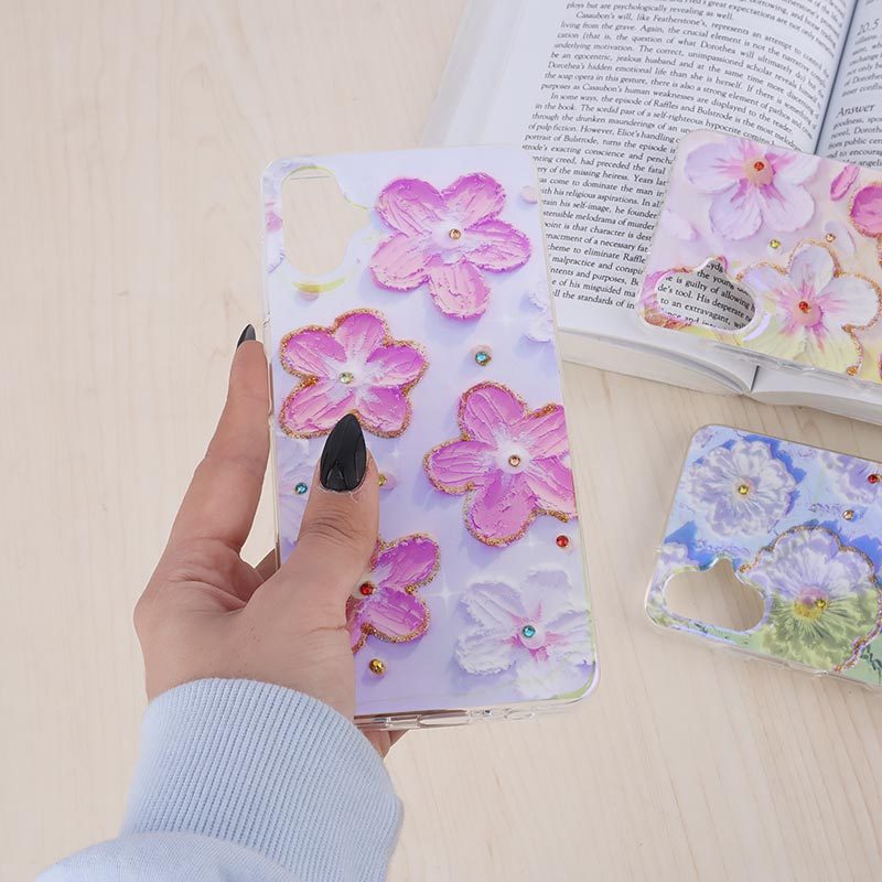 قاب هولوگرامی سامسونگ Galaxy A06 طرح گل آبرنگی