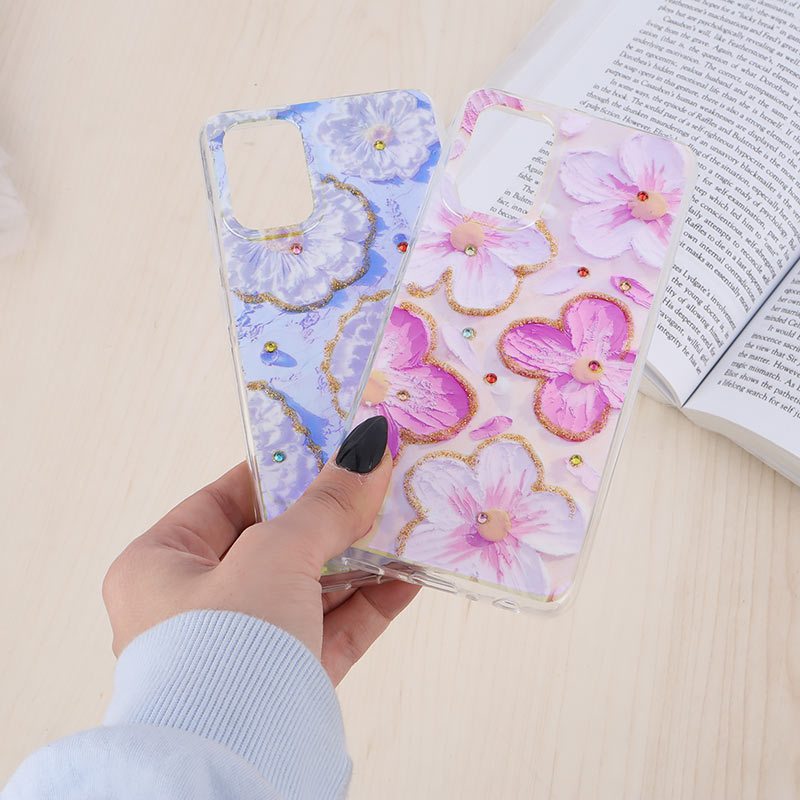 قاب هولوگرامی سامسونگ Galaxy A32 4G طرح گل آبرنگی