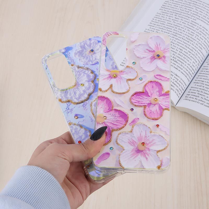 قاب هولوگرامی سامسونگ Galaxy A05s طرح گل آبرنگی