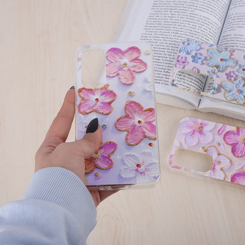 قاب هولوگرامی سامسونگ Galaxy A35 طرح گل آبرنگی