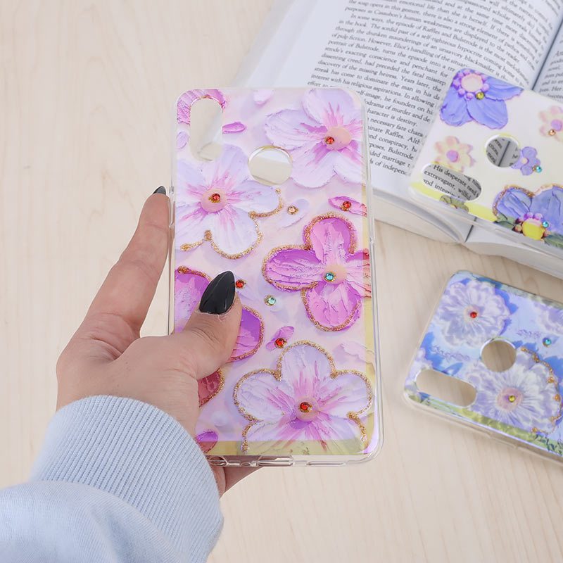 قاب هولوگرامی سامسونگ Galaxy A10s طرح گل آبرنگی