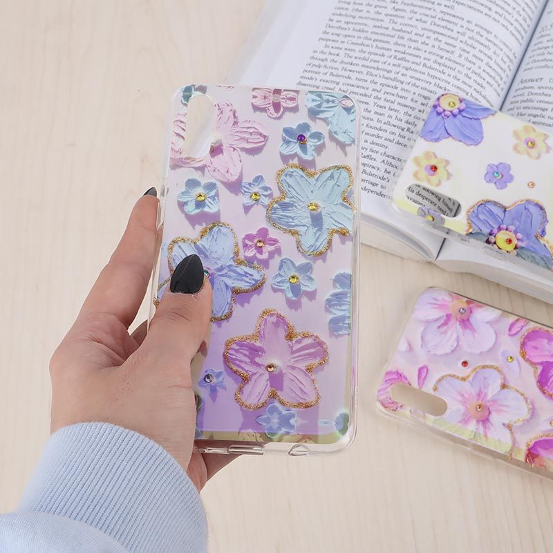 قاب هولوگرامی سامسونگ Galaxy A10 طرح گل آبرنگی