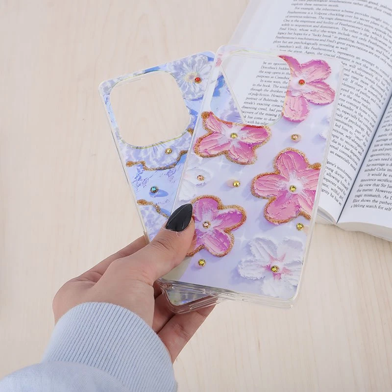 قاب هولوگرامی شیائومی Redmi Note 13 Pro 4G طرح گل آبرنگی