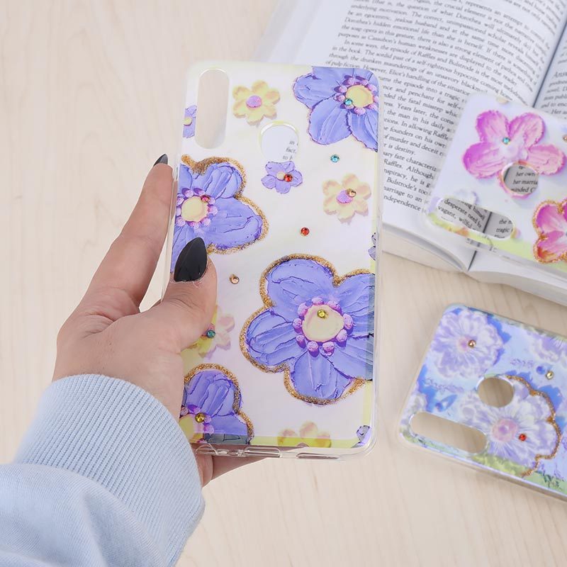 قاب هولوگرامی سامسونگ Galaxy A20s طرح گل آبرنگی