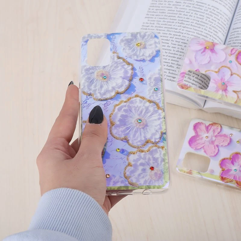 قاب هولوگرامی سامسونگ Galaxy A51 4G طرح گل آبرنگی