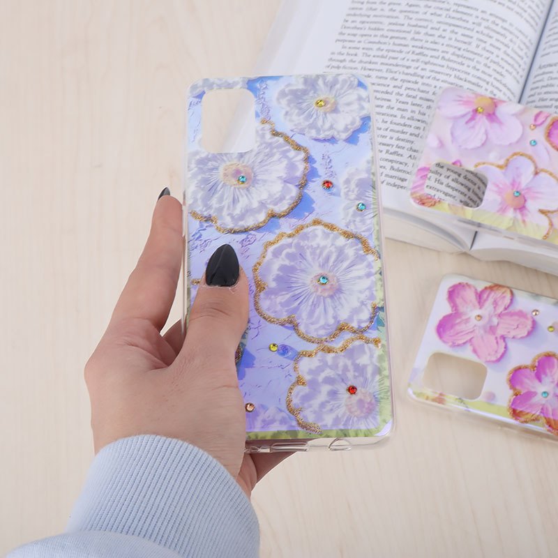قاب هولوگرامی سامسونگ Galaxy A51 4G طرح گل آبرنگی