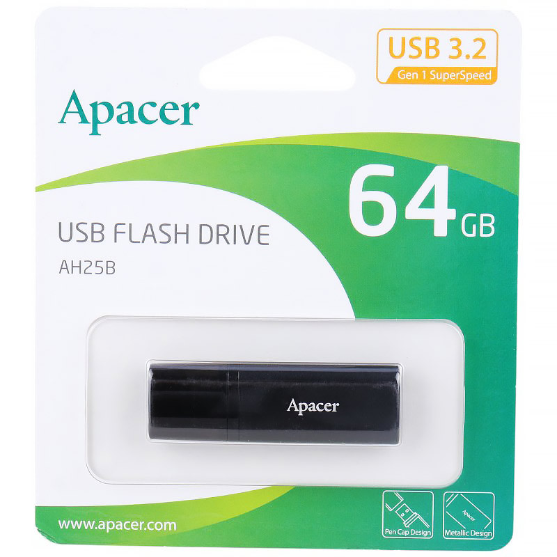 فلش 64 گیگ اپیسر Apacer AH25B USB3.2