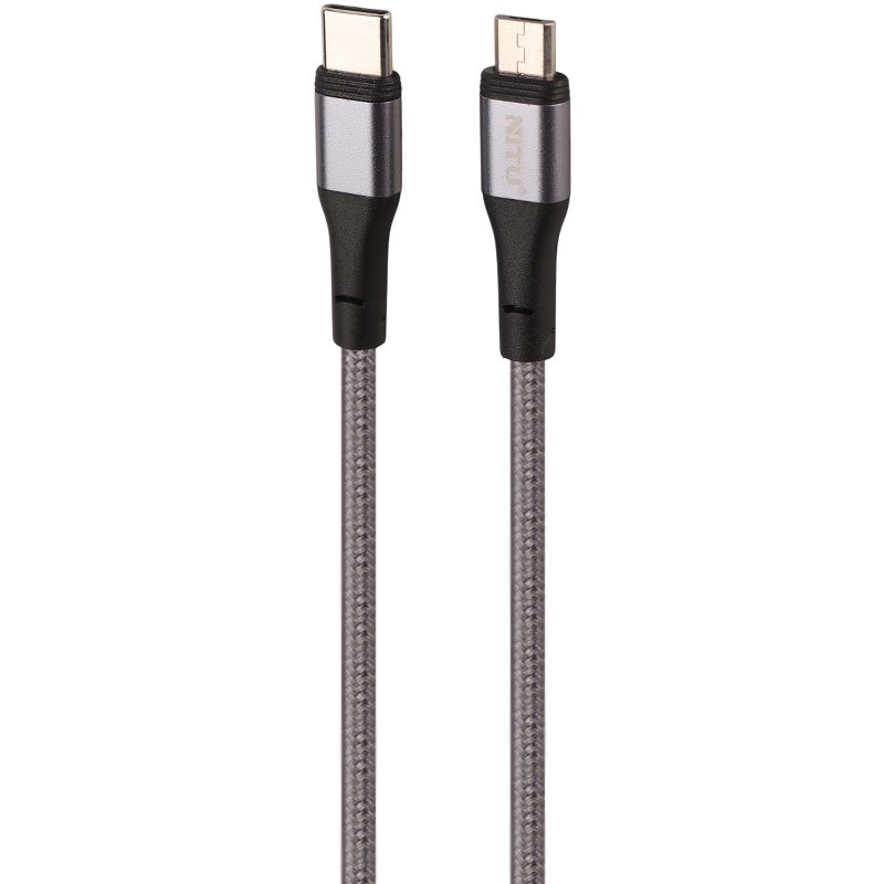 کابل تبدیل فست شارژ Nitu NC126 Type-C to MicroUSB 2.4A 1.2m