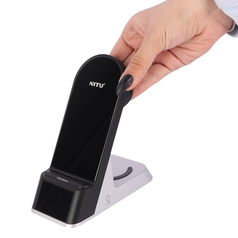 شارژر بی سیم فست شارژ و استند رومیزی Nitu NT201 15W