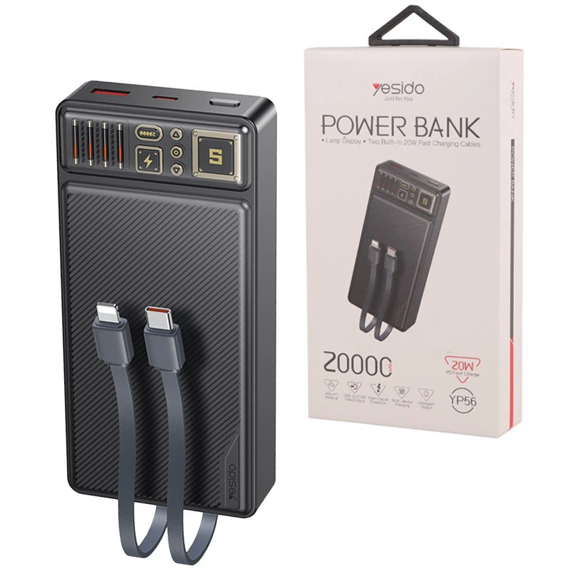 پاور بانک فست شارژ یسیدو YP56 PD 22.5W ظرفیت 20000 میلی آمپر ساعت