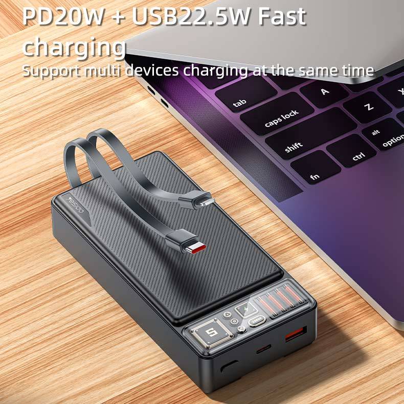 پاور بانک فست شارژ یسیدو YP56 PD 22.5W ظرفیت 20000 میلی آمپر ساعت
