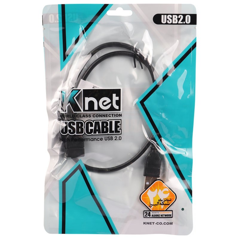 کابل افزایش طول Knet K-CUE20006 USB 60cm