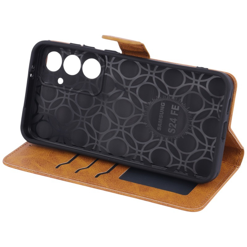 کیف چرمی مگنتی محافظ لنزدار سامسونگ Galaxy S24 FE