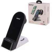 شارژر بی سیم فست شارژ و استند رومیزی Nitu NT201 15W