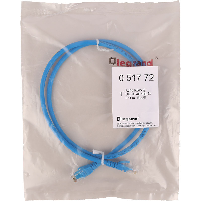 کابل شبکه Legrand 051772 Cat6 1m