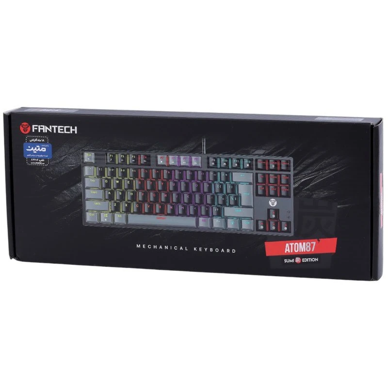 کیبورد گیمینگ فنتک ATOM87 MK876V2 Red Switch