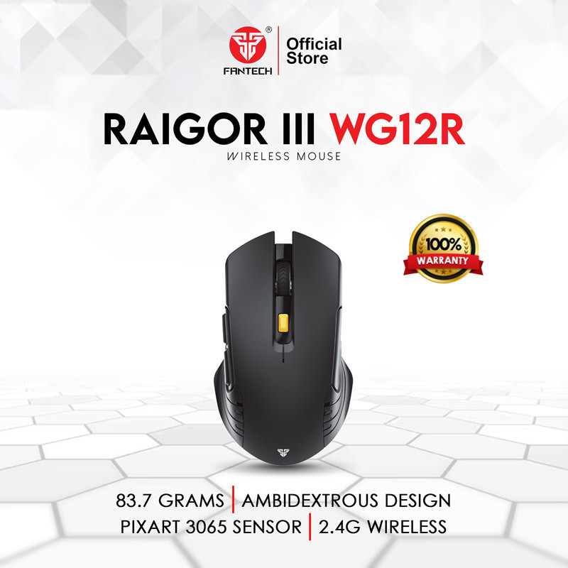 موس بی سیم گیمینگ فنتک Raigor III WG12R