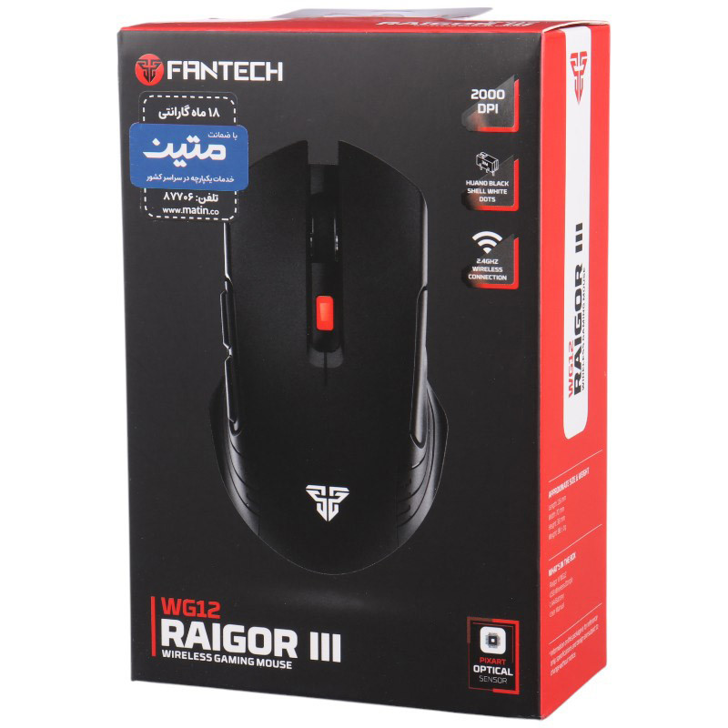 موس بی سیم گیمینگ فنتک WG12 RAIGOR III