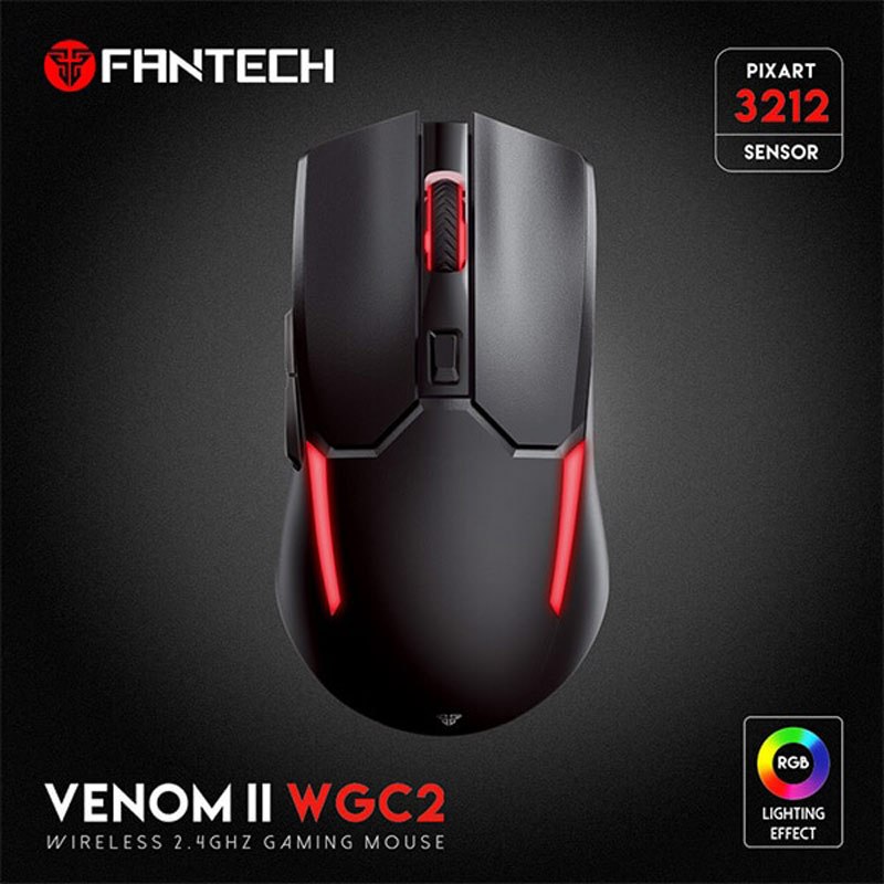 موس بی سیم گیمینگ فنتک VENOM II WGC2