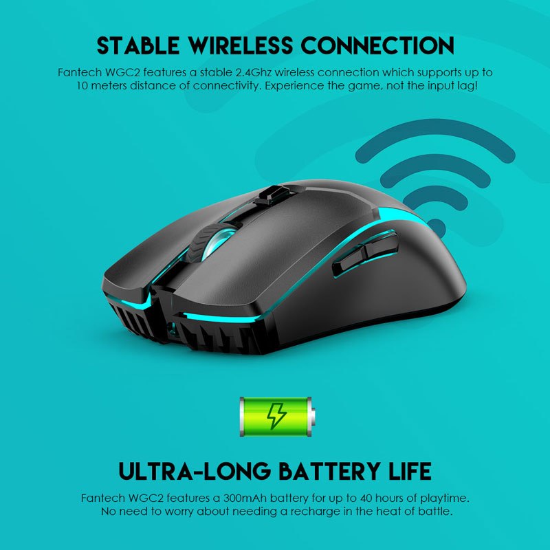 موس بی سیم گیمینگ فنتک VENOM II WGC2