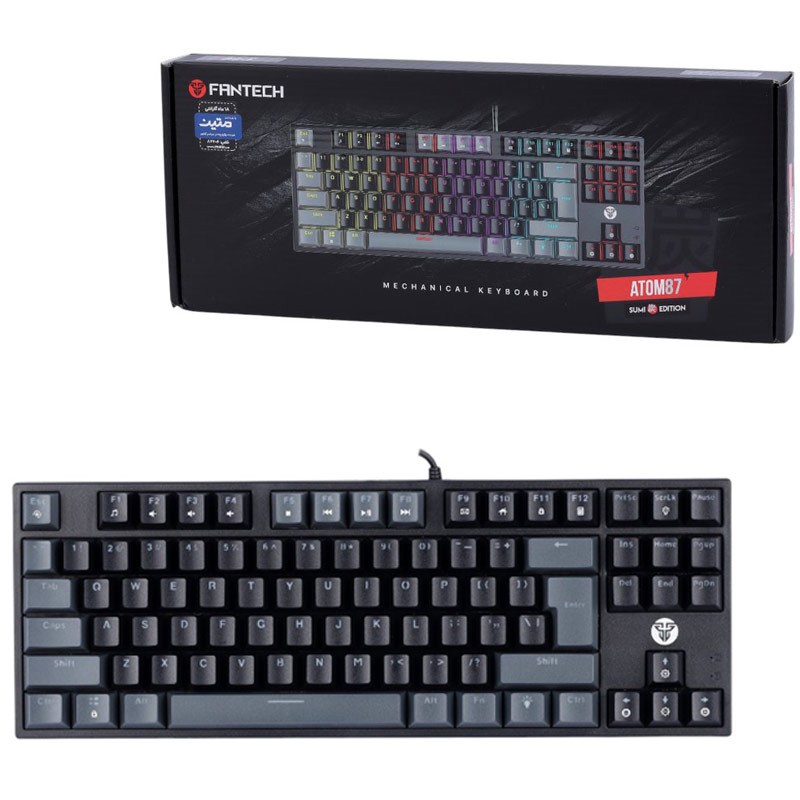 کیبورد گیمینگ فنتک ATOM87 MK876V2 Blue Switch