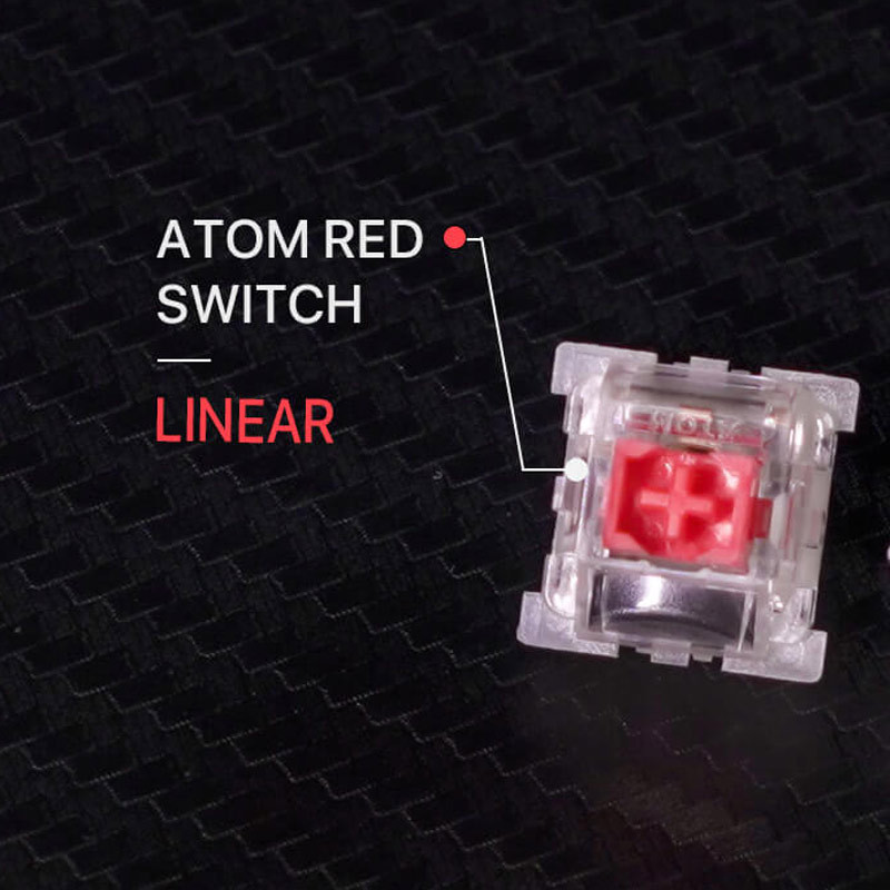 کیبورد گیمینگ فنتک ATOM104 MK886V2 Red Switch