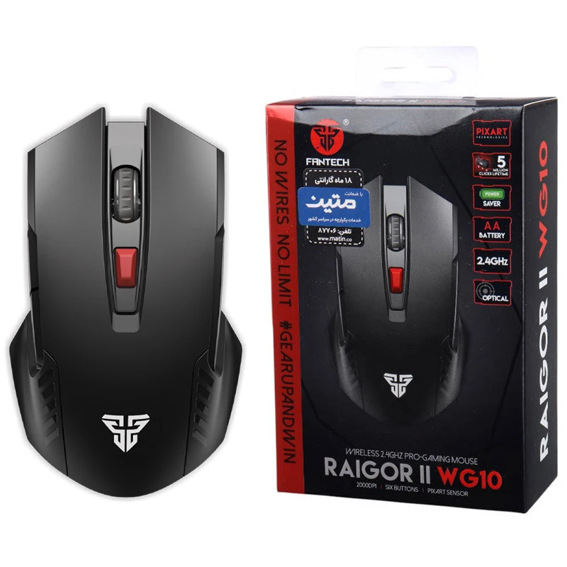 موس بی سیم گیمینگ فنتک RAIGOR II WG10