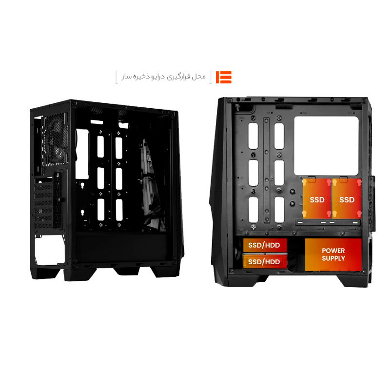کیس کامپیوتر فاطر Fater FG-527B ARGB