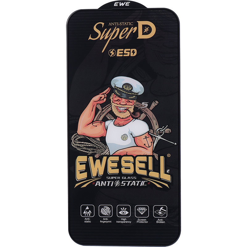 گلس Super D آنتی استاتیک ESD Ewesell آیفون iPhone 13 / 13 Pro / 14