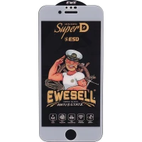 گلس Super D آنتی استاتیک ESD Ewesell آیفون iPhone 6 / 6s سفید