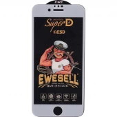 گلس Super D آنتی استاتیک Ewesell آیفون iPhone 7 / 8 / SE 2020 سفید