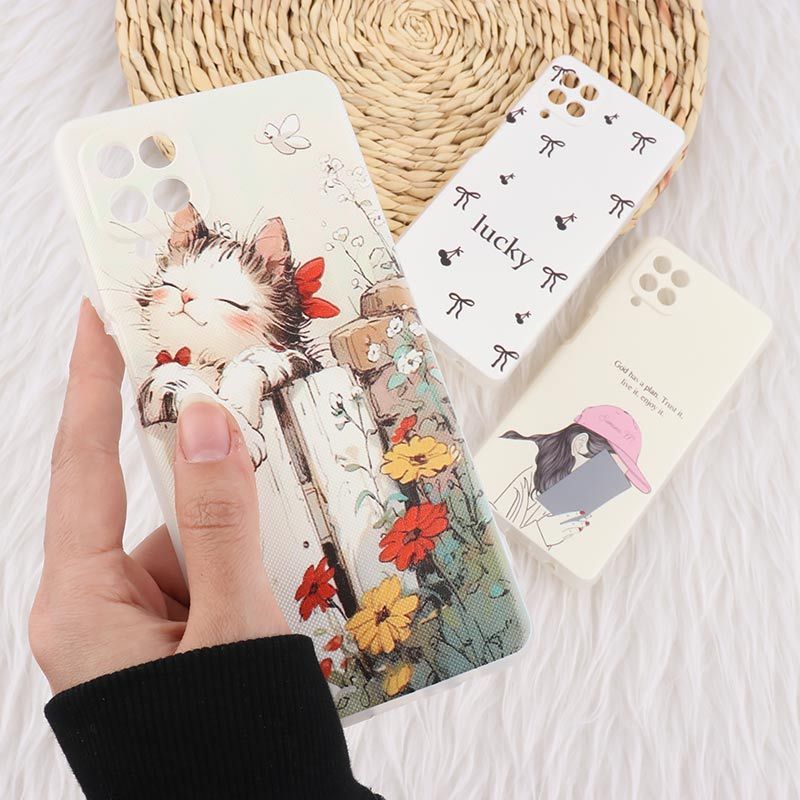قاب ژله ای سامسونگ Galaxy A12 / M12 طرح دار چاپی محافظ لنزدار