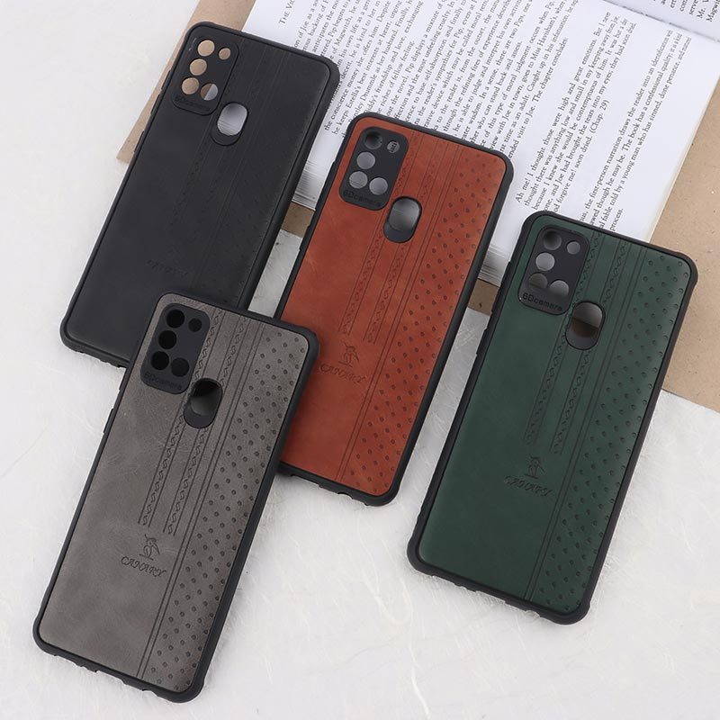 قاب چرمی Canary سامسونگ Galaxy A21s محافظ لنزدار