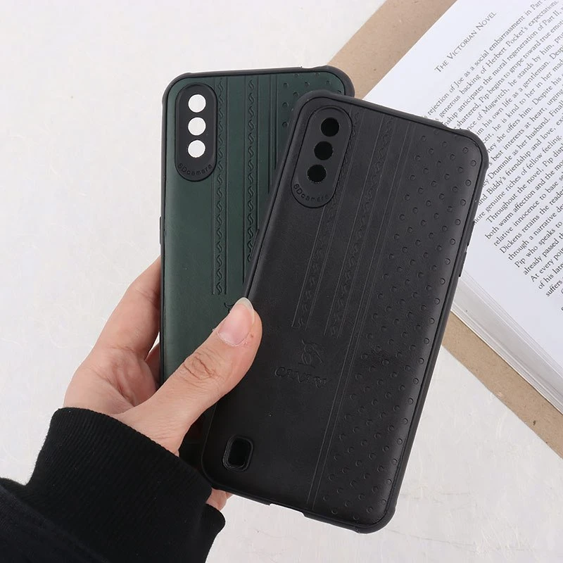 قاب چرمی Canary سامسونگ Galaxy A01 محافظ لنزدار
