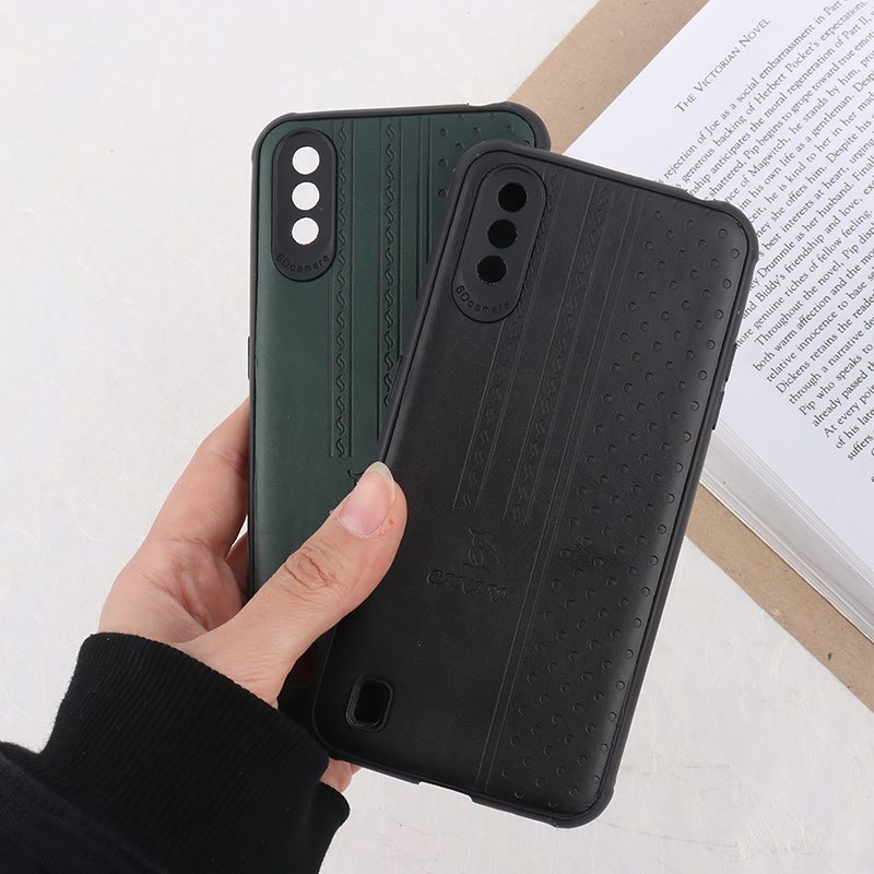 قاب چرمی Canary سامسونگ Galaxy A01 محافظ لنزدار