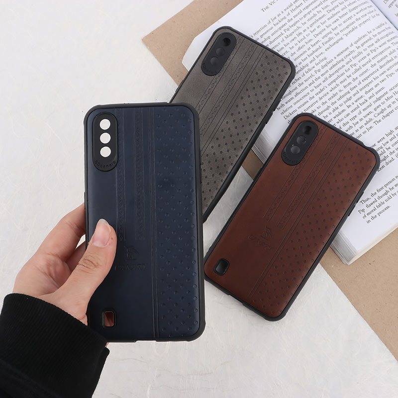 قاب چرمی Canary سامسونگ Galaxy A01 محافظ لنزدار