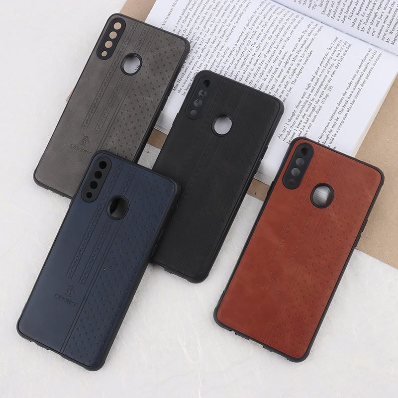 قاب چرمی Canary سامسونگ Galaxy A20s محافظ لنزدار