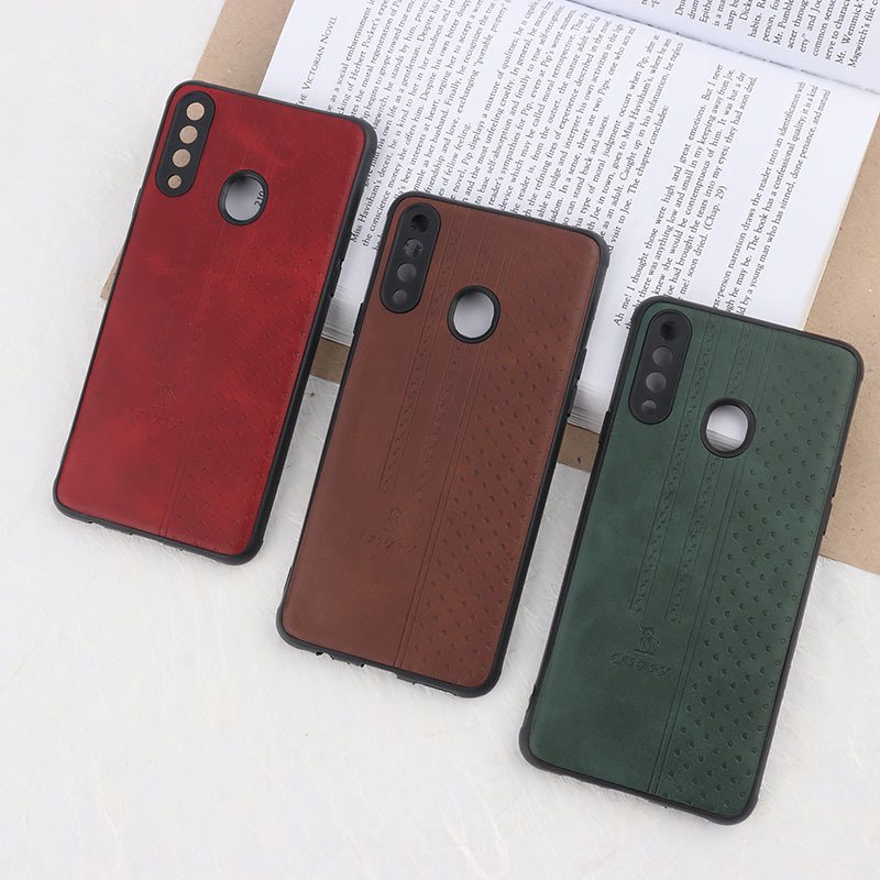 قاب چرمی Canary سامسونگ Galaxy A20s محافظ لنزدار