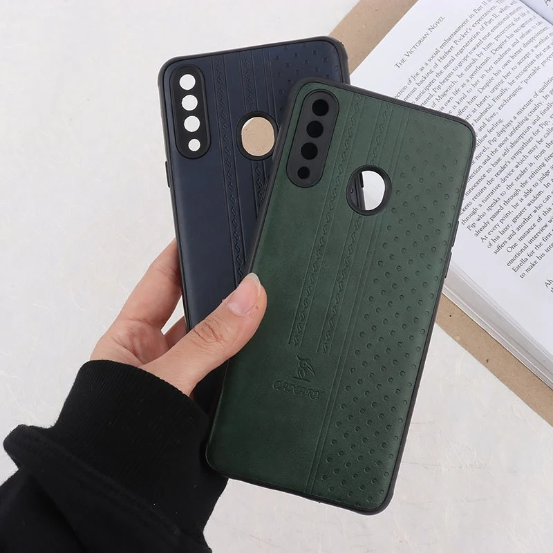 قاب چرمی Canary سامسونگ Galaxy A20s محافظ لنزدار
